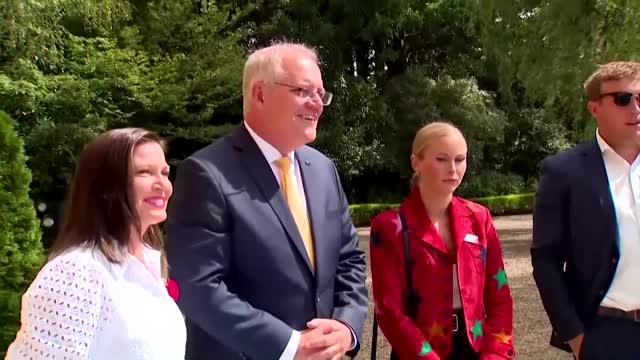 Australian of the Year gives Morrison a frosty reception