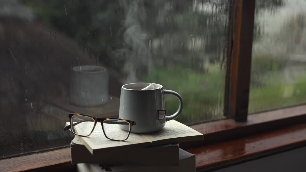 Countryside Rain with distant Thunders to sleep/study/relax