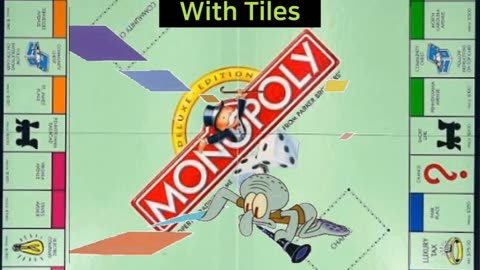 Squidward Is Playing With Tiles On A Monopoly Board