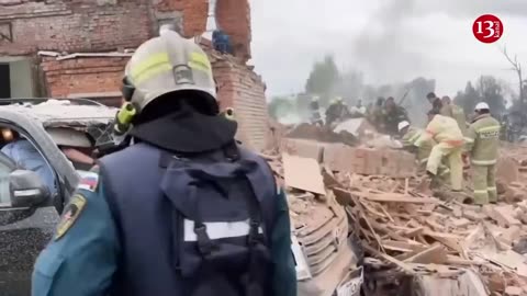 New footage from the site of explosion and destruction in Moscow