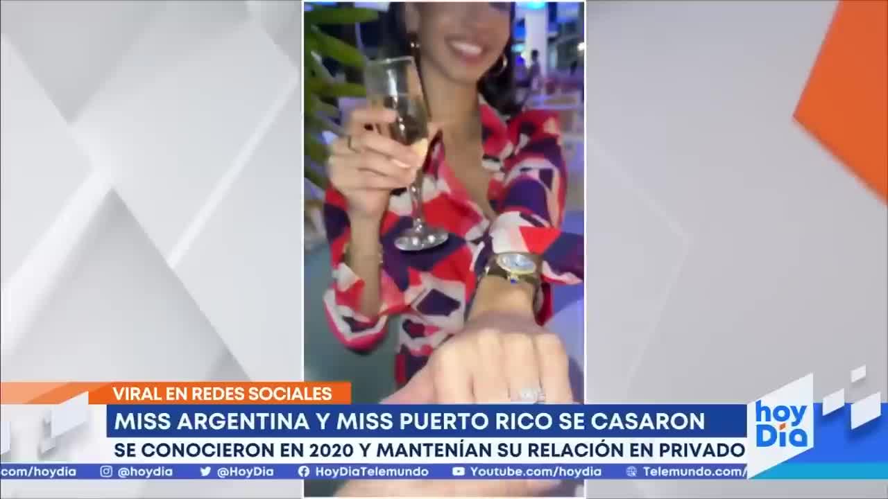 Miss Argentina y Miss Puerto Rico 2020 se casan en secreto | Noticias Telemundo