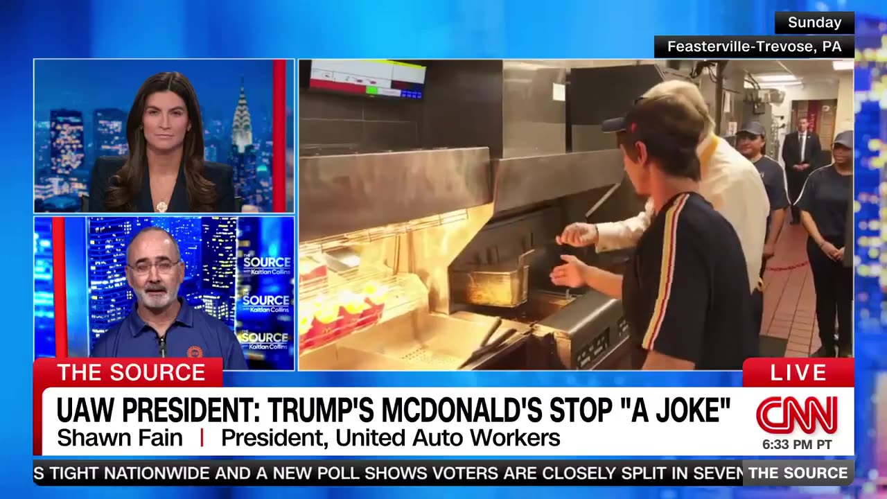 UAW President Calls Trump’s McDonald’s Visit a ‘Joke’: 'He’s Playing Dress-Up'