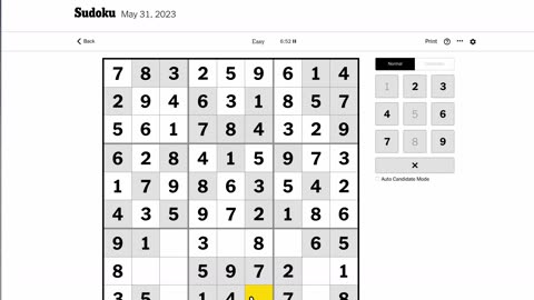 Sudoku 2023-05-31 easy