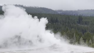 Old Faithful Erupting Multiple Times