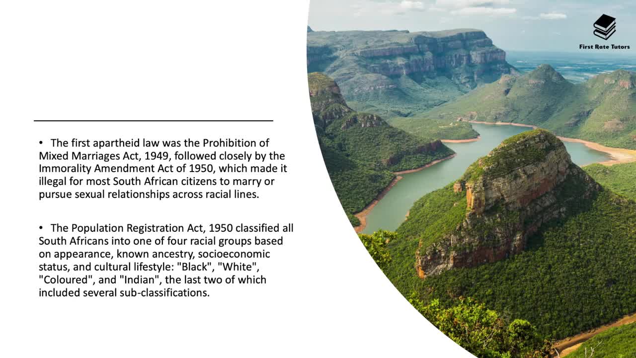 HISTORY OF SOUTH AFRICA: 1948-1994 *REVISION GUIDE*