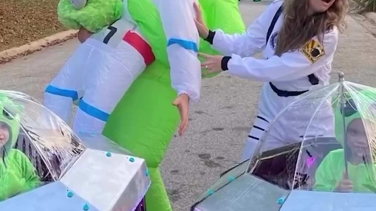 Home made UFO costumes