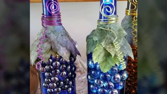 Beautiful old bottle decoration/reuse artistic bottle craft ideas