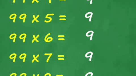 TABUADA DE 99 - MATEMÁTICA 54 - Prof. Helson