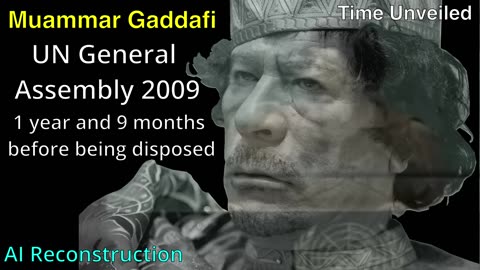 Muammar Gaddafi in English AI Reconstruction