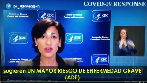 Dra. Rochelle Paula Walensky. Directora CDC. Riesgo en primeros vacunados de ADE