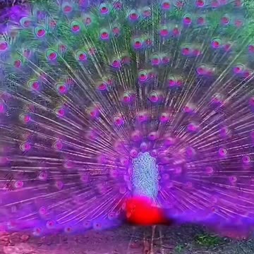Peacock meets of different colours