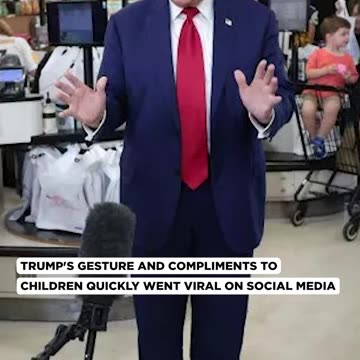 Donald Trump Surprises PA Mom with Groceries 🛒🧡 & Chats with Her Kids! | Heartwarming Moment