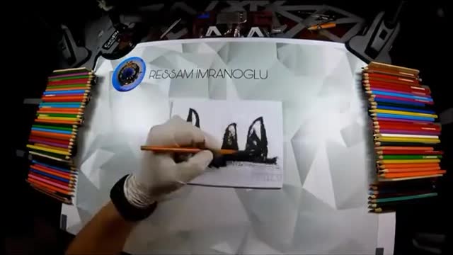 Person Creates Painting Using Gunpowder And Burns It As Well