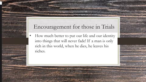 James 1 - Encouragement and Temptation (7/23/2023)