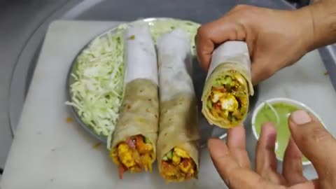 Super Tasty Vegetable Kathi Roll | पनीर काठी रोल रेसिपी | Street Style Paneer Kathi Roll