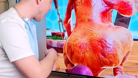 Delicious Chicken 😅😆 #funnyvideo #memes #comedy