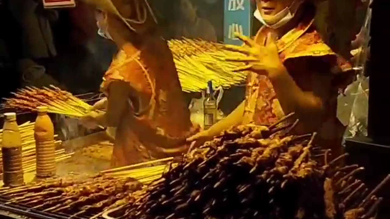 mongolian food stalls