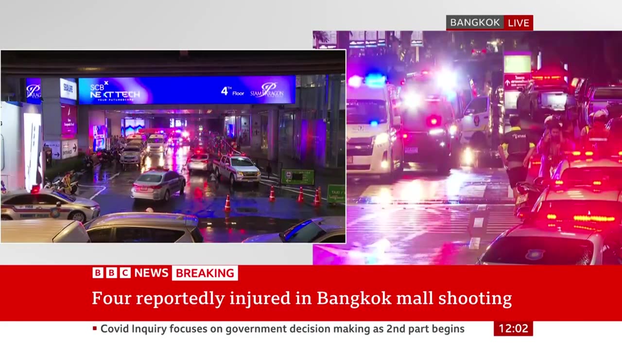 Three people killed and teenager held over Bangkok mall shooting - BBC News