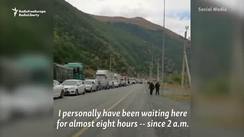 Russian Vehicles Flock To Georgian Border Following Partial Military Mobilization