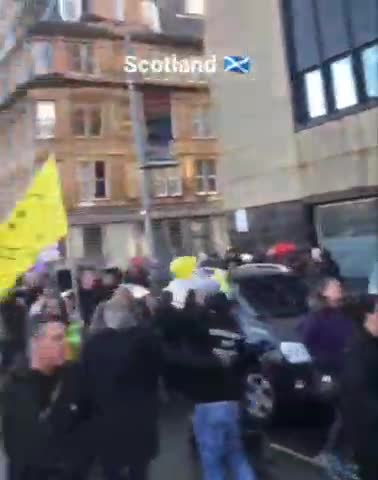 Scotland vaccine passport protests Jan. 8, 2022