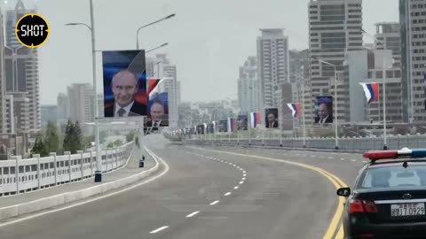 North Korean Capital Decked Out in Putin Flags