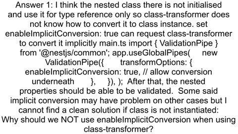 How to validate an array of objects in nestjs using dto