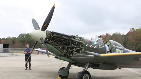 Spitfire MK XVI - First Engine Run in 17 Years!