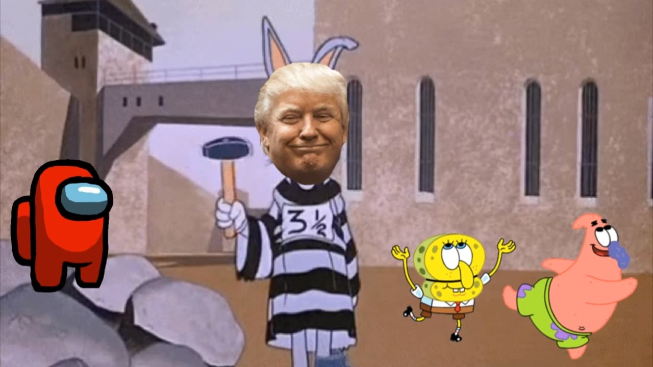 SpongeBob And Patrick Are Pretending To Be Imposters While Donald Trump Does Hard Labor In Prison 🤣