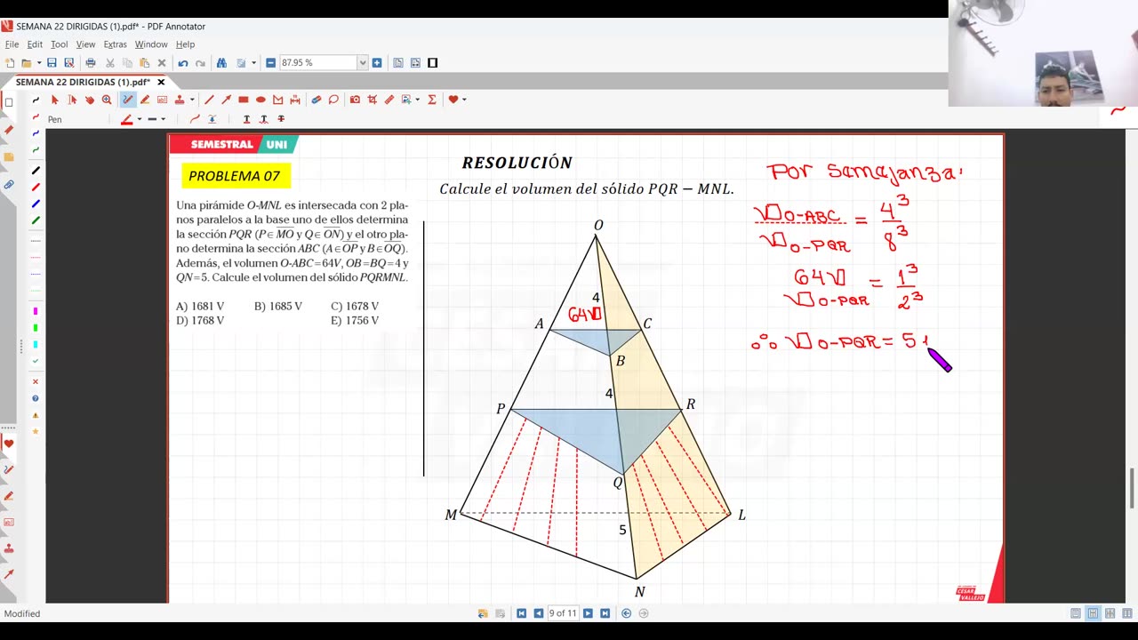 SEMESTRAL VALLEJO 2024 | Semana 22 | Trigonometría | Geometría