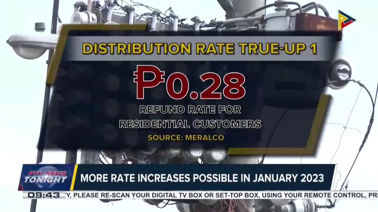 Meralco to hike power rates by P0.3297kWh this December