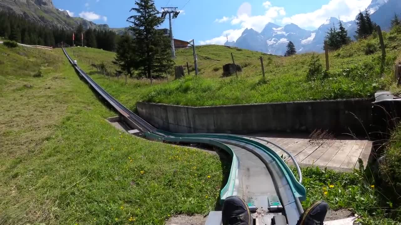 Mountain Coaster Oeschinensee Kandersteg Switzerland 4K 60p 🇨🇭