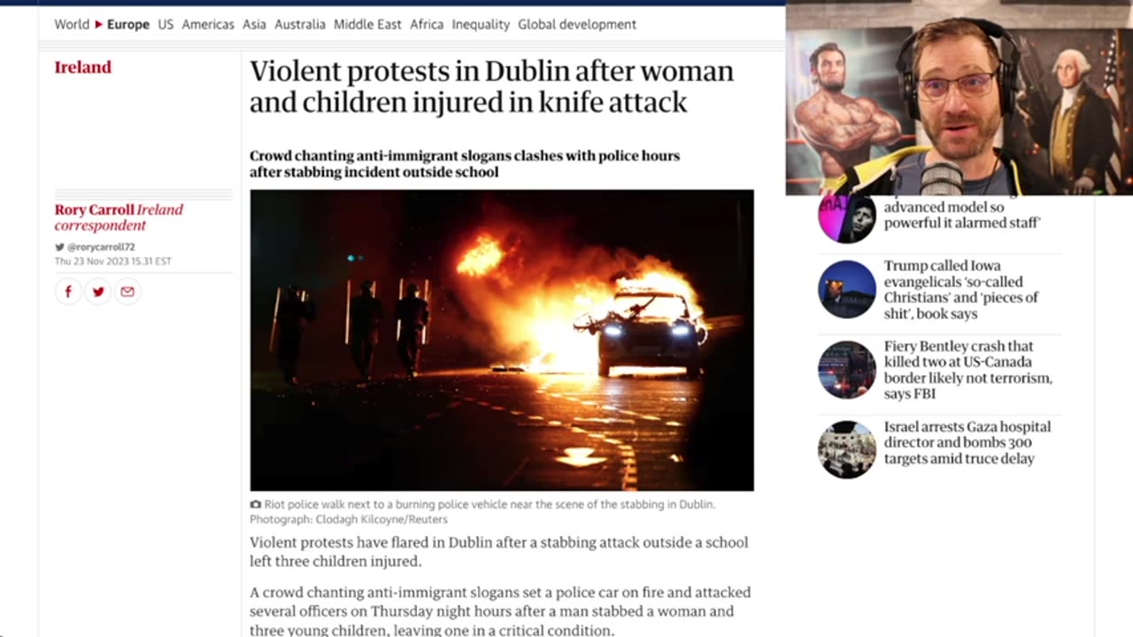 Illegal Alien Stabs Kids in Ireland so Irish Men Burn Down 'Migrant Center"