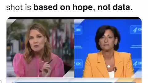 CDC Director "Booster shot is based on hope, not data"