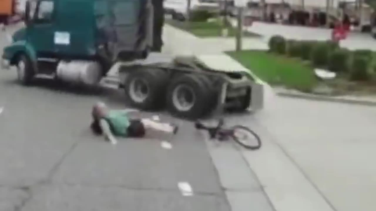 Truck Hits Biker car crash compilation # 18