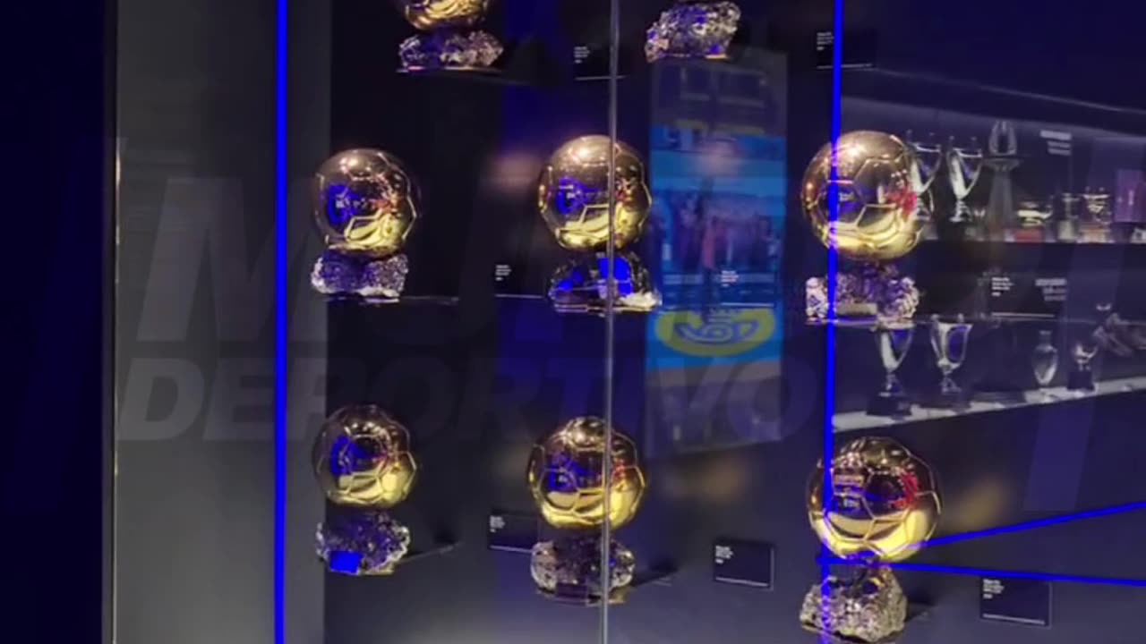 ✨ Los ocho Balones de Oro de Messi, en el Museo del Barça 🐐