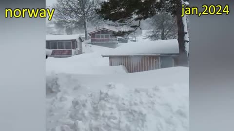 Norway is Freezing ! massive snow storm hit Southern Norway