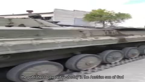 Russian paratroopers fled, leaving trophies behind. Russian combat reconnaissance vehicle. Now un