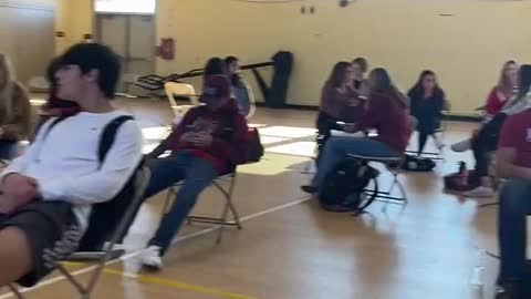 An Oakdale California High School had students refusing masks