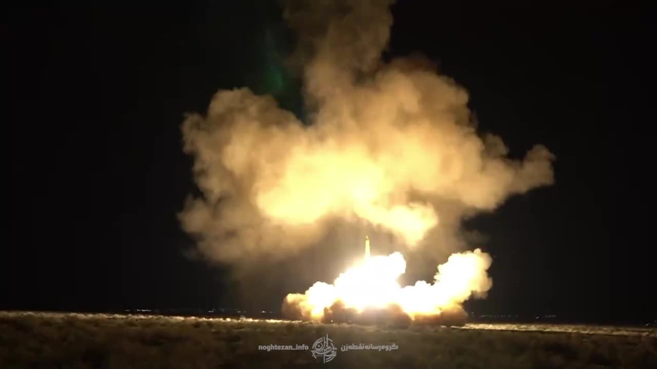 Video from launch site of Iranian ballistic missiles yesterday. Part one.