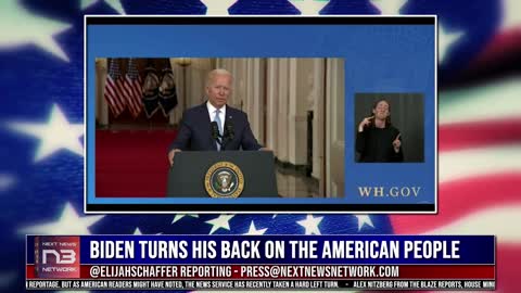 SICK. Biden Turns his Back on the American People after Praising his Botched Withdraw