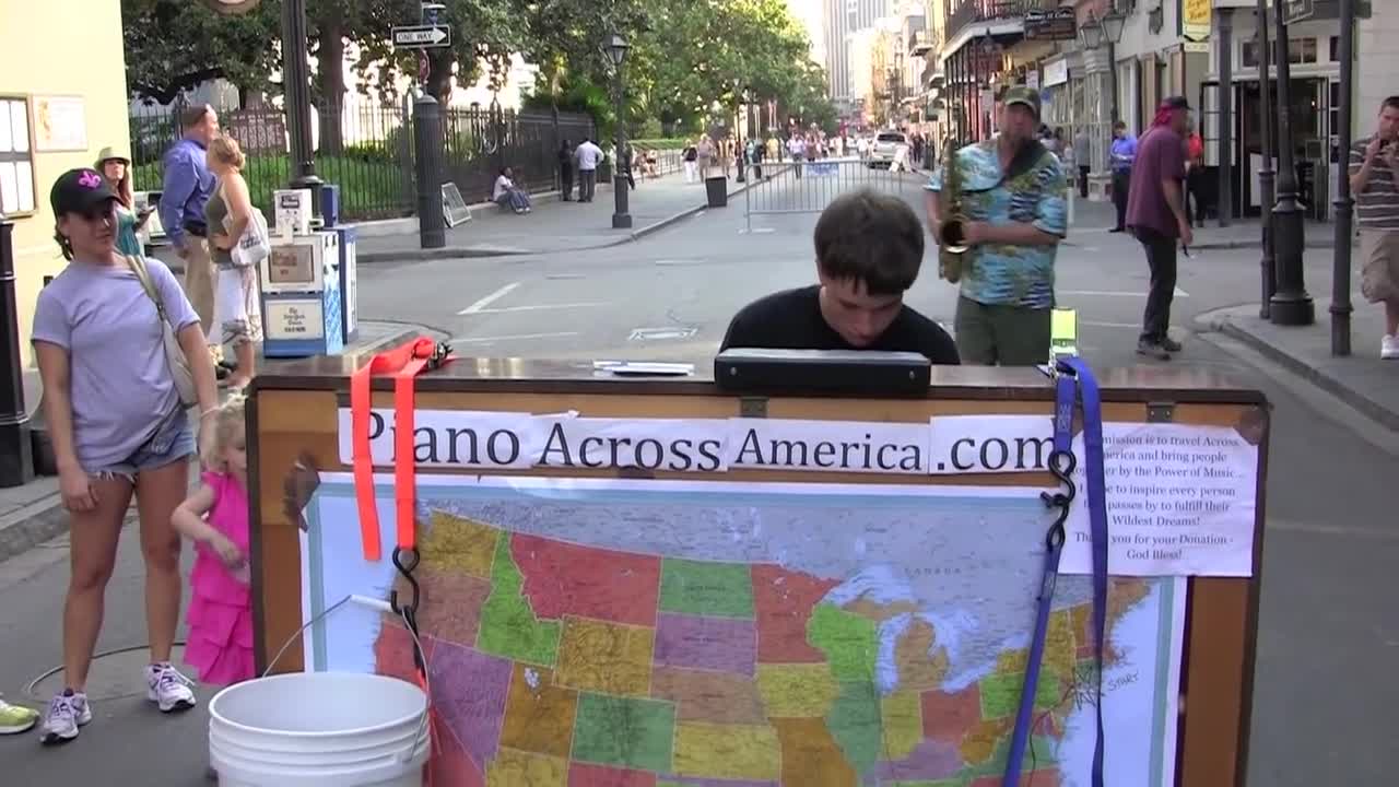 Incredible Boy Plays Street Piano in New Orleans