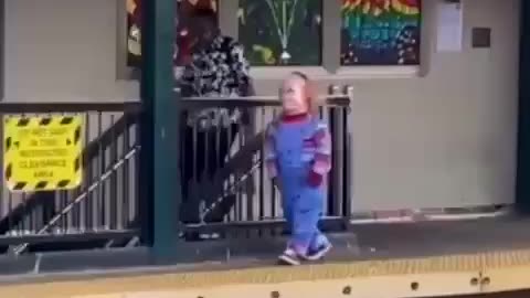 Chucky's Bathroom Mishap! 😂 #StreetComedy #NYC #FunnyShorts #LOL
