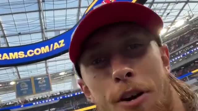 George Kittle checking in from SoFi Stadium