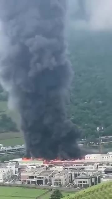 Massive fire in Italy plant.