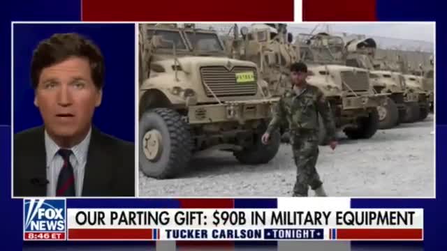 Tucker - Aug 30, 2021 - All the military equipment left in Afghanistan, Dem's gun control