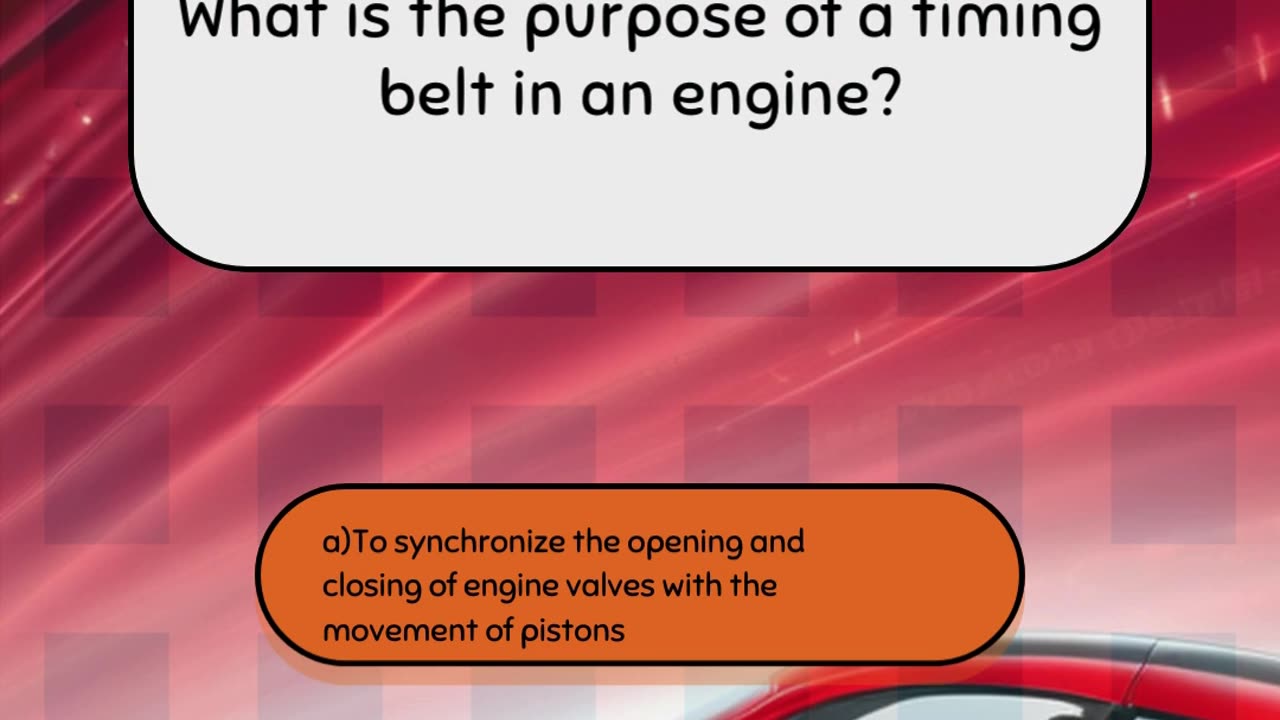 Part 16 Intermediate Car Engine Quiz Question