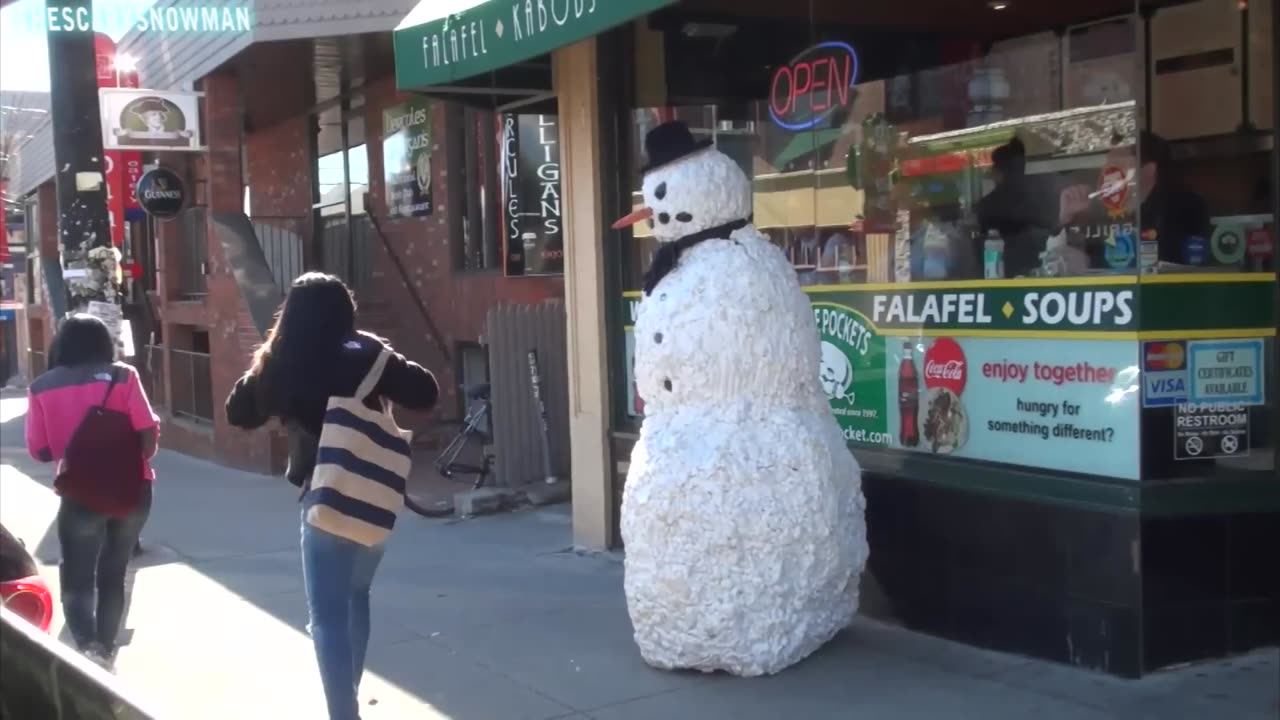 Funny Scary Snowman Hidden Camera Practical Joke Top 20 Reactions
