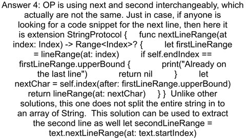 How to find the next line in the nsstring