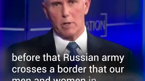 Pence Thinks We Need To Send Troops