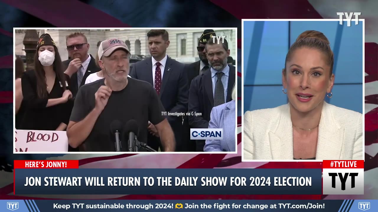 Jon Stewart Is BACK At 'The Daily Show' For The 2024 Election